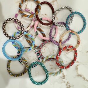 Tibetan Multicolor Beaded Bracelet Set (18)